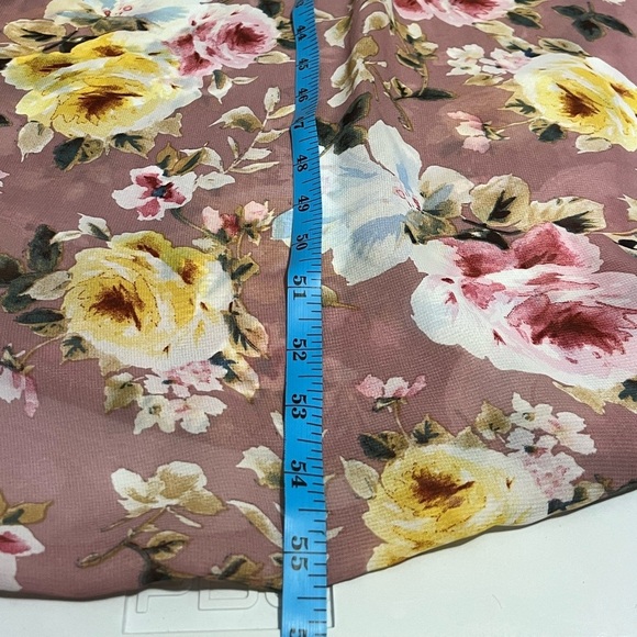 Miley + Molly Floral Maxi Dress in Pink and Yellow size small - Picture 7 of 9